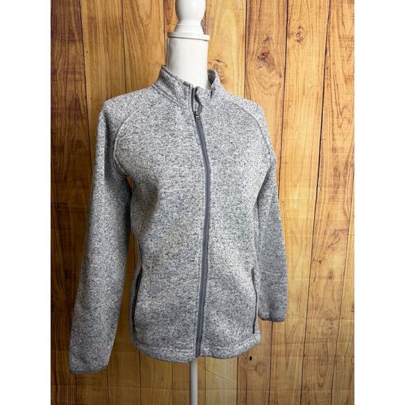 Vantage Jackets & Blazers - Vantage Fleece Full Zip Up Heathered Gray Women's Size M